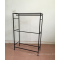 Retail Store Fixture Hanging Clothes Custom Shop Design Metal Black Clothing Dress Display Rack